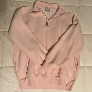 Aritzia Tna Cozy Fleece Quarter Zip | Pink